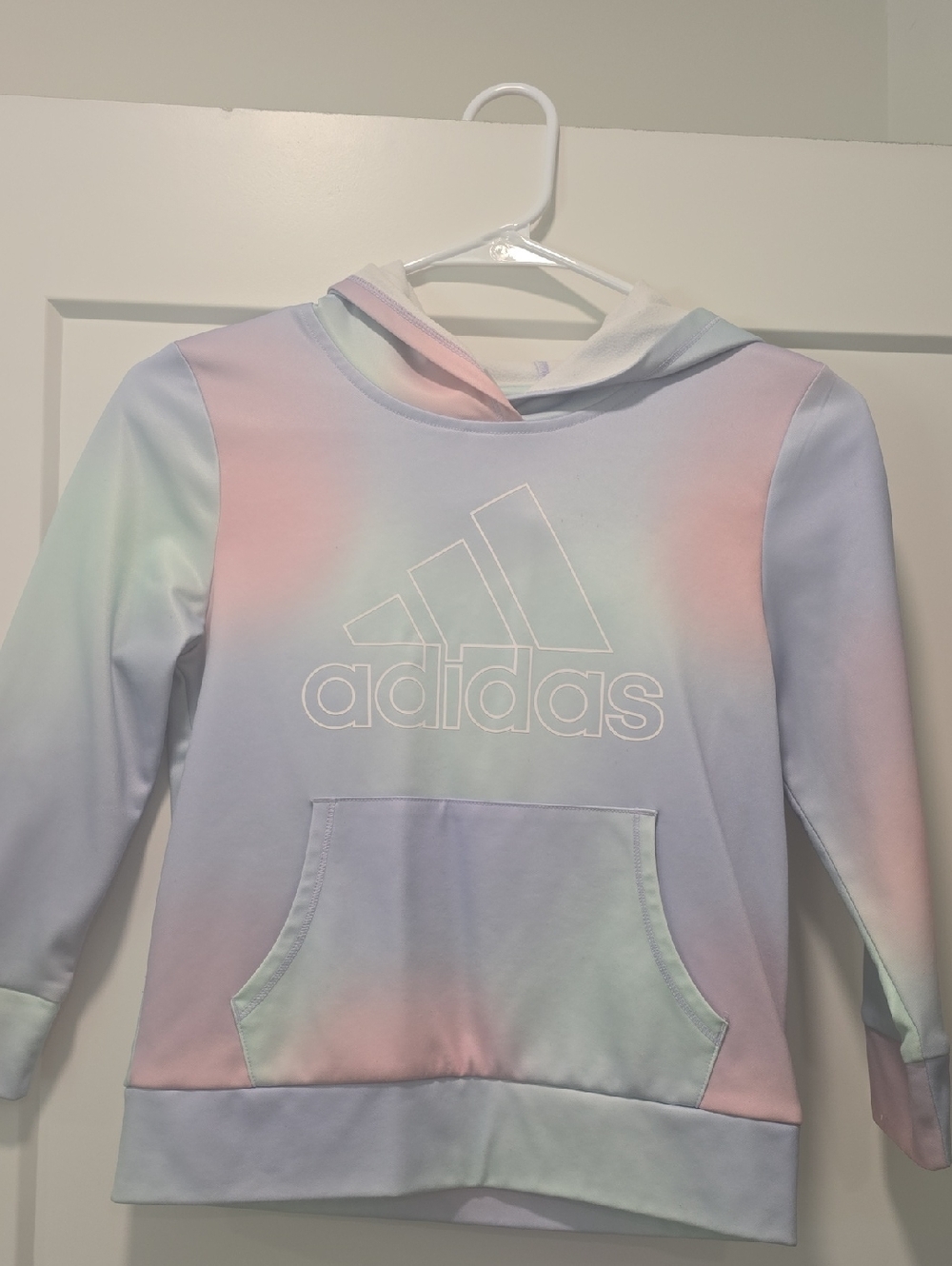 adidas Kids Pastel Tie-Dye Pullover Hoodie in Soft Pastel Shades